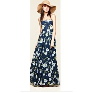 French Connection Floral Strapless Maxi Dress